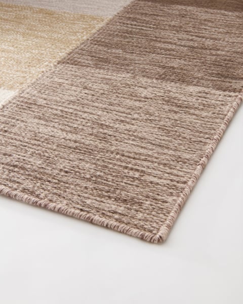 Fwn Pattern Rug Patchwork 01 – Brown | Patterned Flatweave Rug | NORDIC KNOTS UK