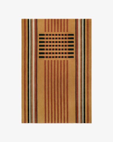 Normandie – Ochre | Patterned Wool Rug | NORDIC KNOTS