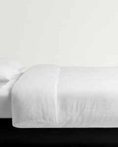 Linen Blend Duvet Cover – Crisp White