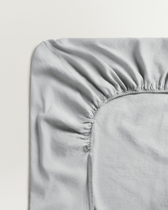Linen Blend Fitted Sheet – Mist