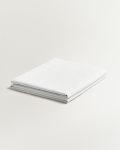 Linen Blend Flat Sheet – Crisp White