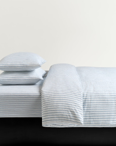 Linen Blend Duvet Cover Set (3 pcs) – Stripes – UK