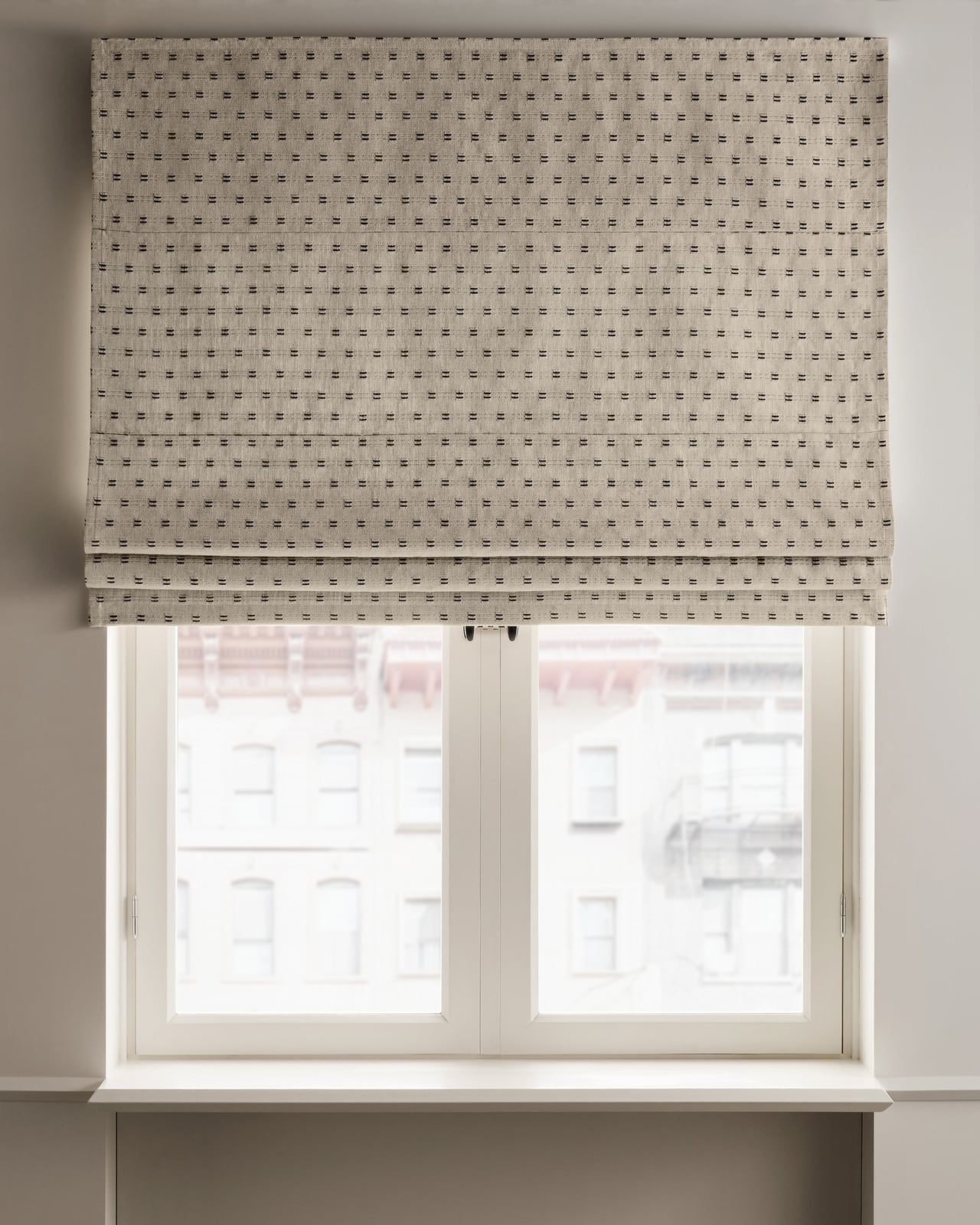 Nordic Knots, Leinen,Polyester,Baumwolle,Viskose Raffrollos / Abdunkeln, The Cardigan – Sand/Black