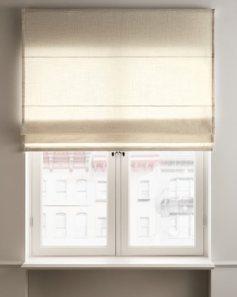 The Jacquard – Sand Mix | Light-Filtering Roman Shade | NORDIC KNOTS