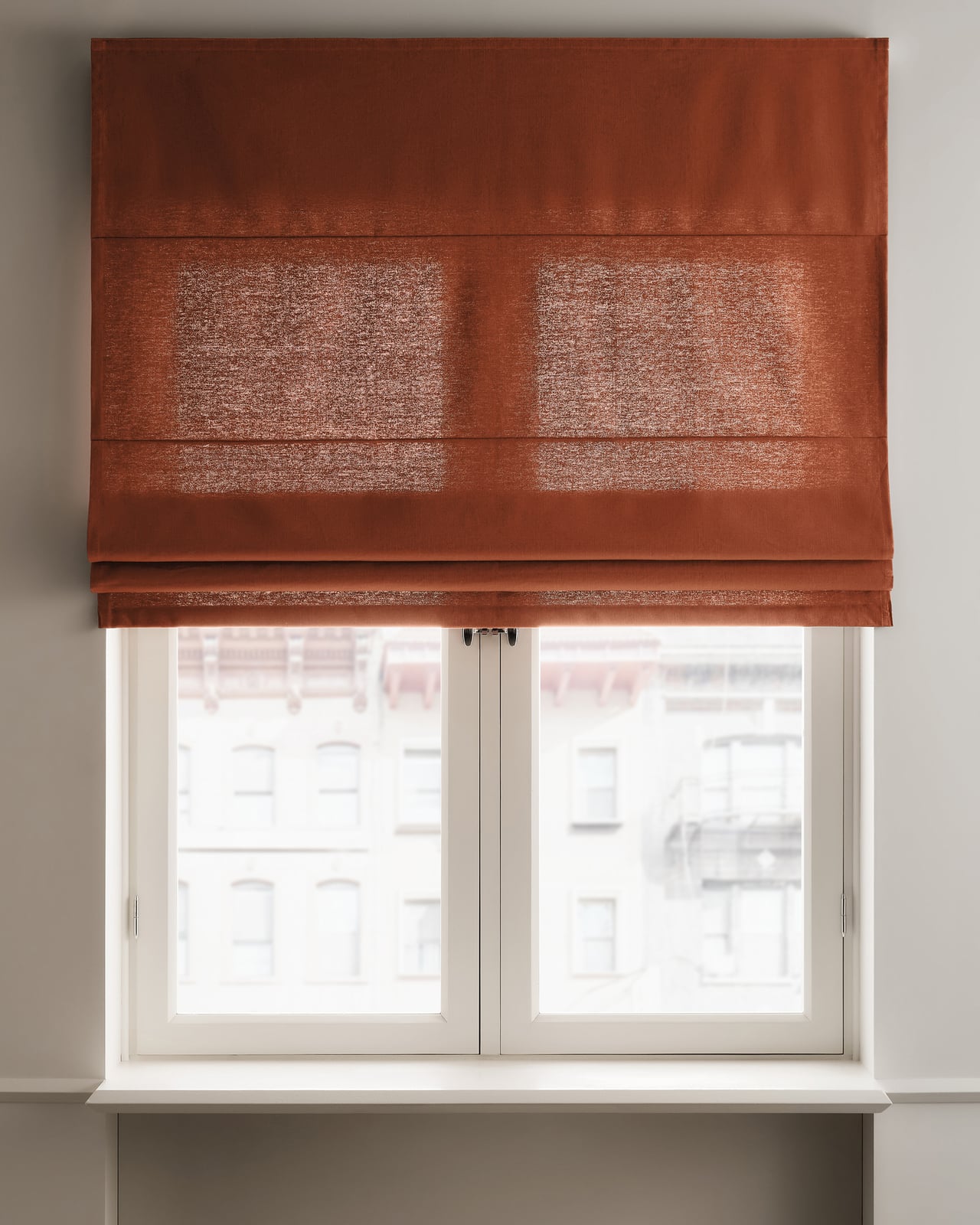 Nordic Knots, Baumwolle-Leinen Raffrollos / Abdunkeln, The Shade – Burnt Red