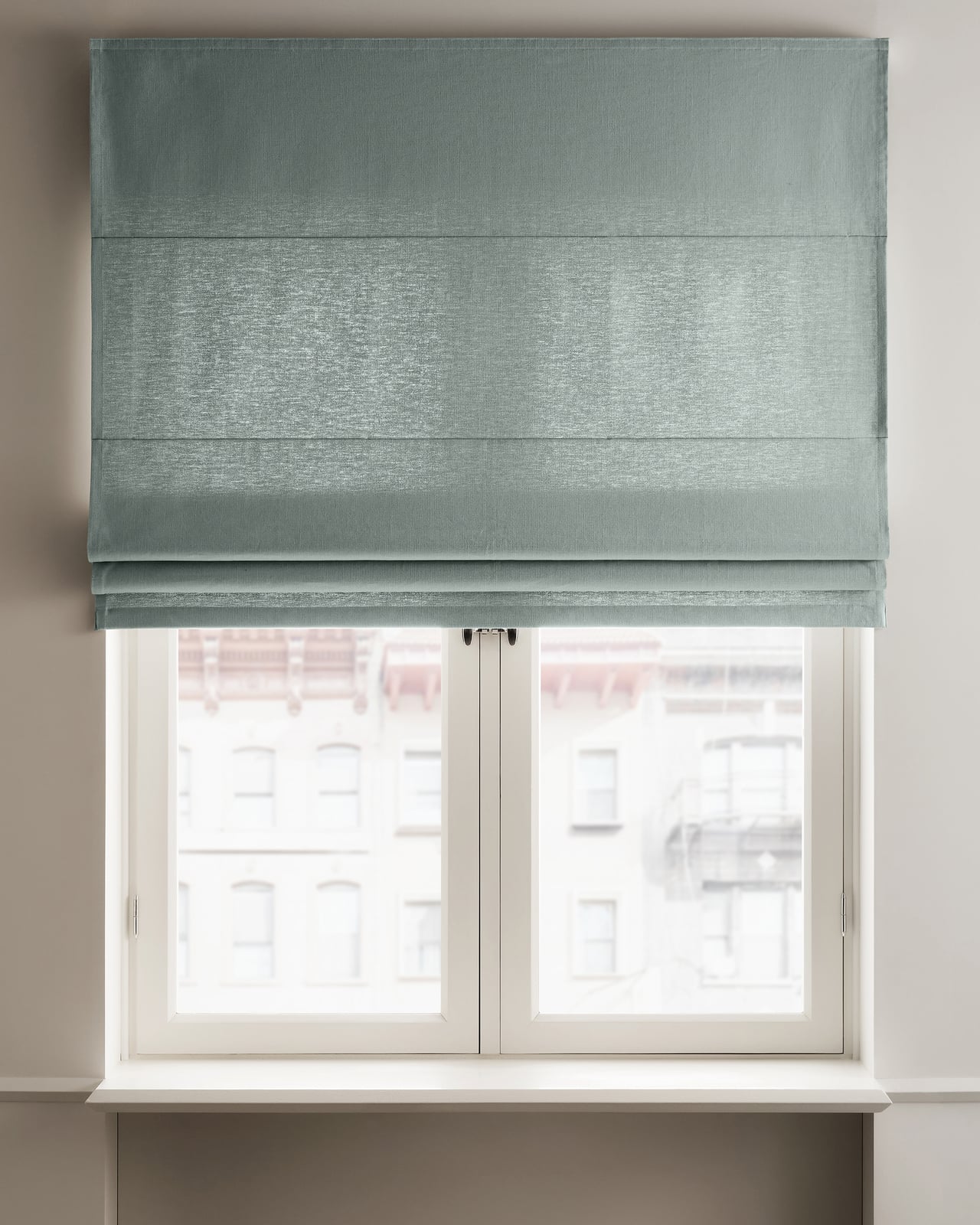 Nordic Knots, Baumwolle-Leinen Raffrollos / Abdunkeln, The Shade – Pale Blue