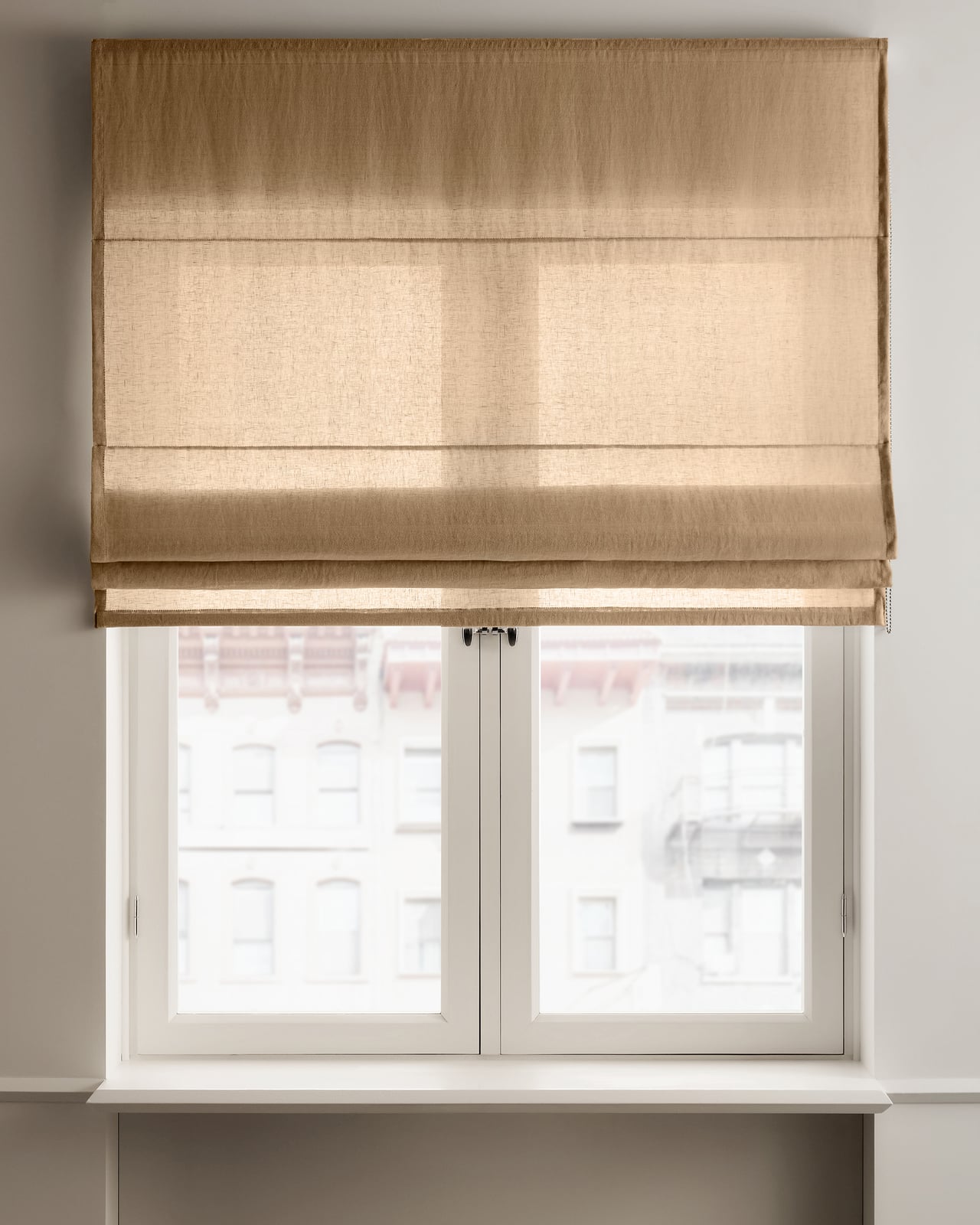 Nordic Knots, Leinen Raffrollos / Durchscheinend, The Sheer Linen – Hazelnut