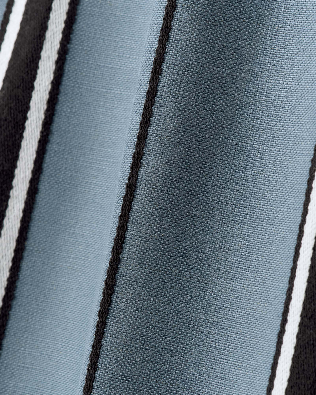 Nordic Knots, Baumwolle-Leinen Stoffe als Meterware, Triple Stripe – Blue/Black