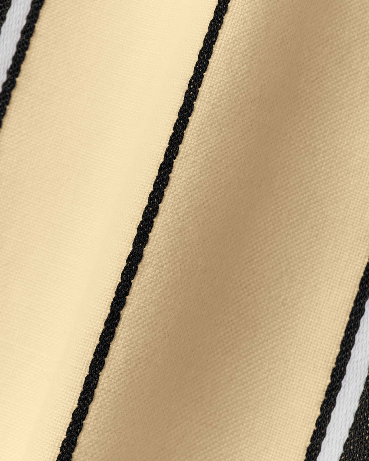 Nordic Knots, Baumwolle-Leinen Stoffe als Meterware, Triple Stripe – Sunrise/Black