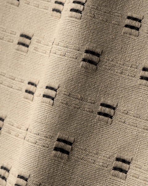 The Cardigan – Sand/Black | Room-Darkening Jacquard Curtain | NORDIC ...