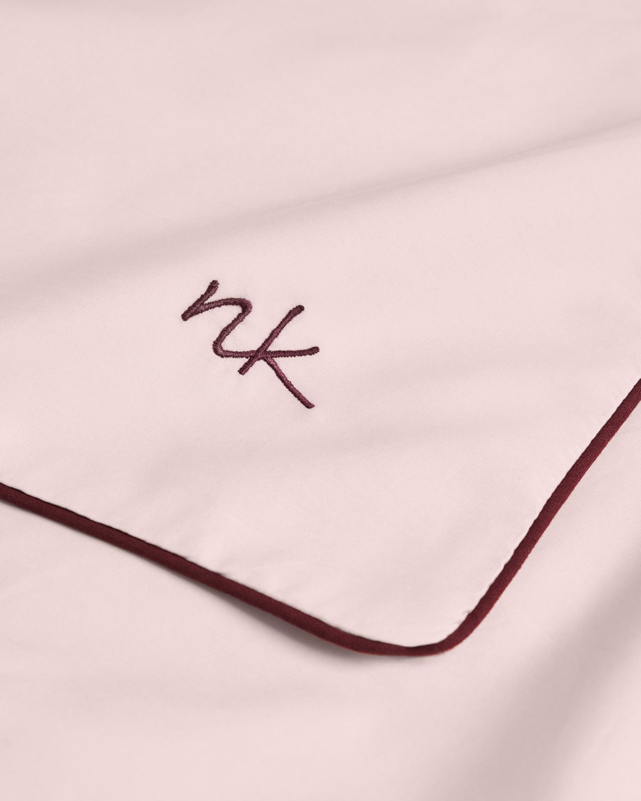 Nordic Knots, Baumwolle Bettwäsche und Dekoration, Percale Duvet Cover – Pink/Wine