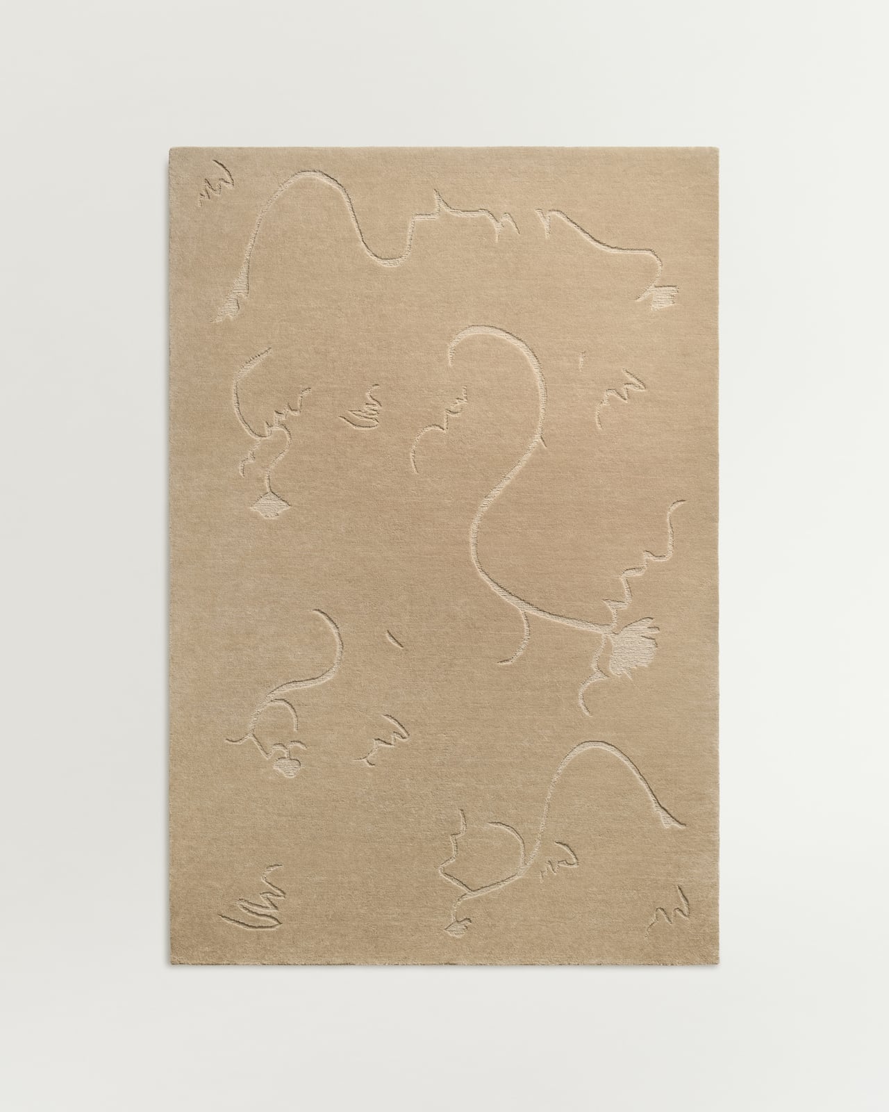 Nordic Knots, Wool Rugs, Dancing Flower – Sand