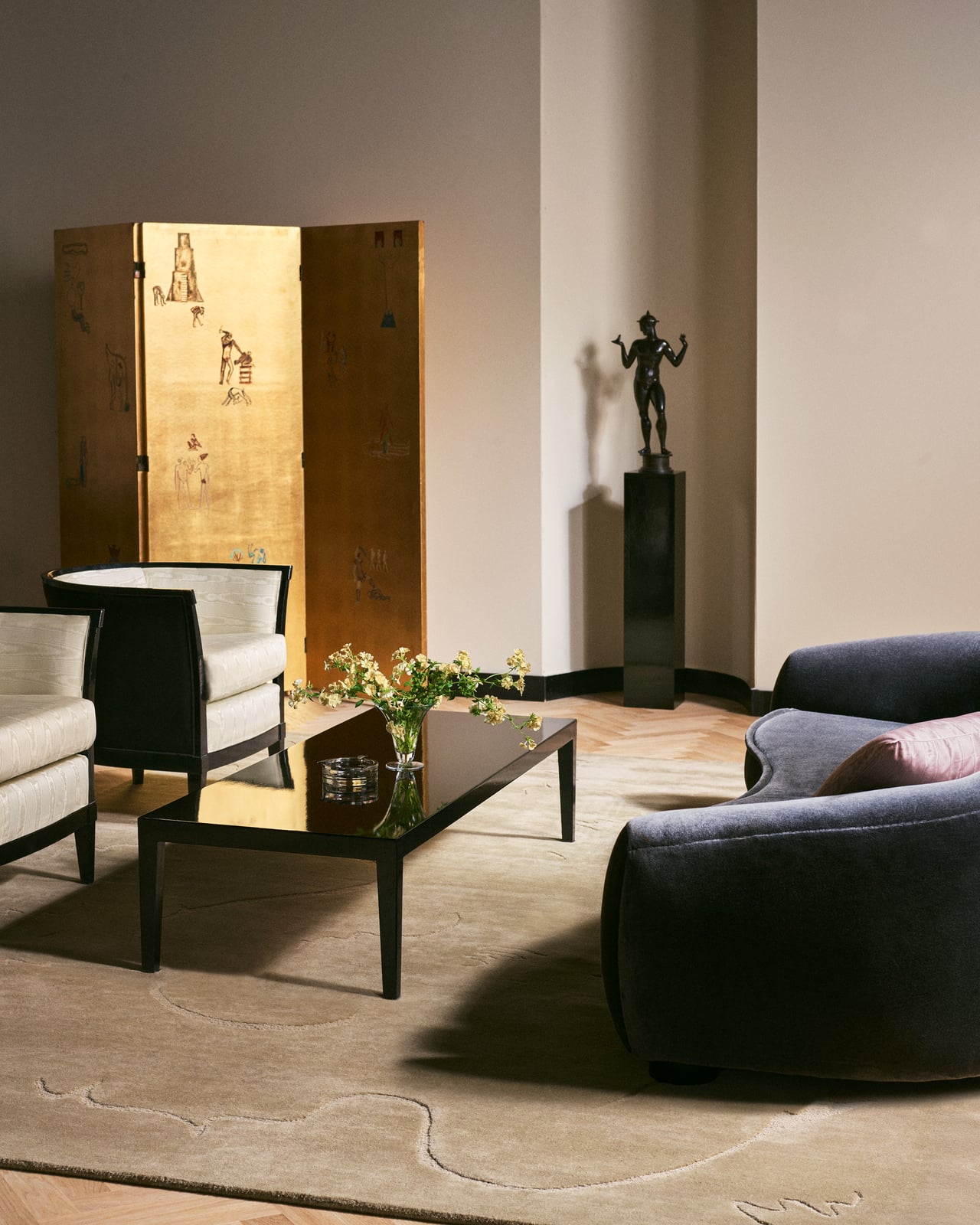 Nordic Knots, Wool Rugs, Dancing Flower – Sand