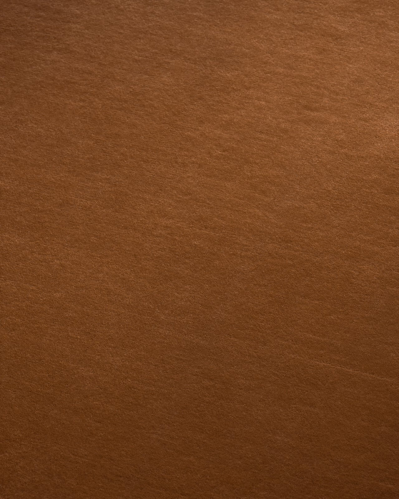 Close-up of Grand - Pecan - Custom Size rug in Pecan, showing its smooth cut pile surface and finished edge binding.