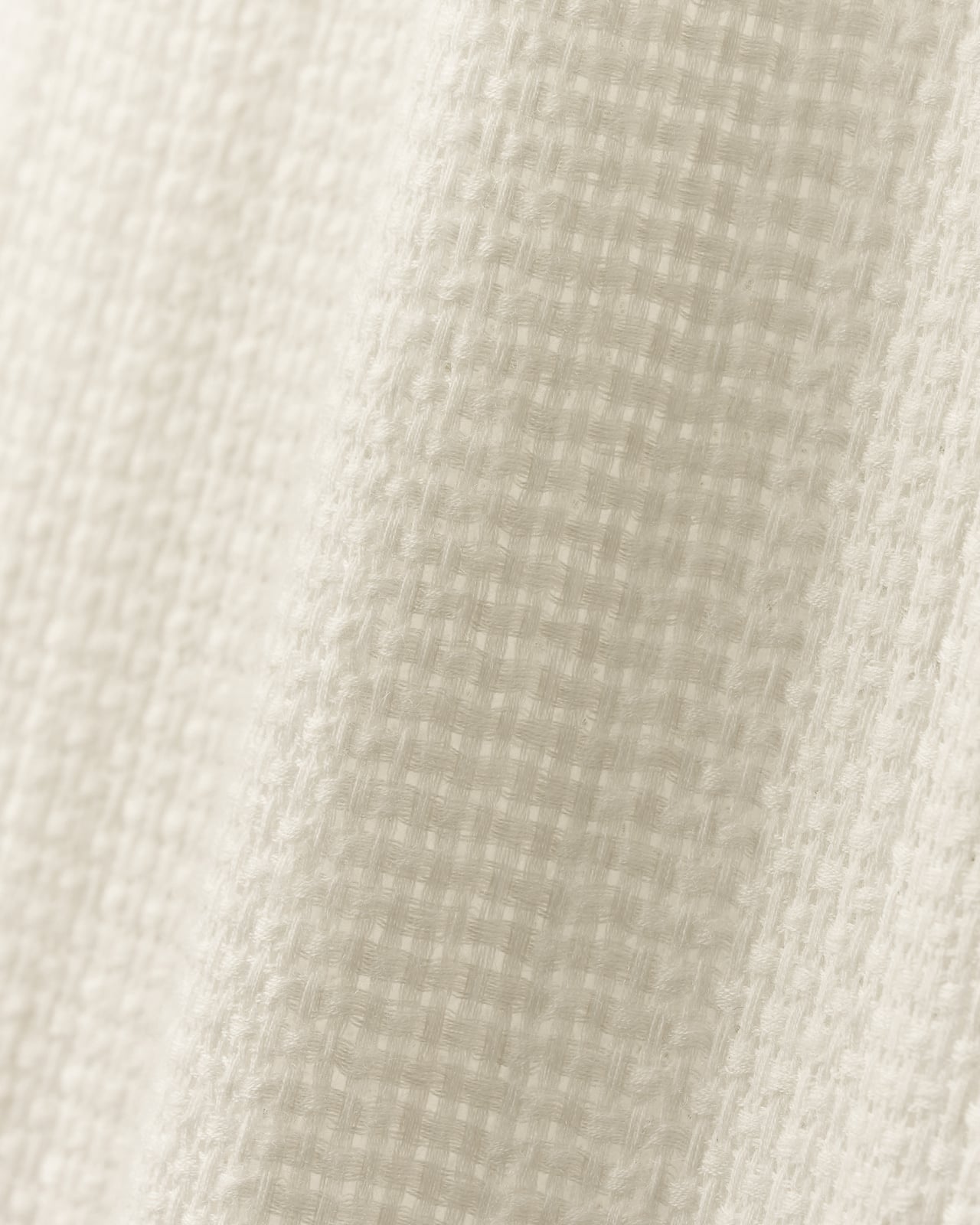 Nordic Knots, Wool Curtain Samples, The Basket Weave Sample – Perfect White