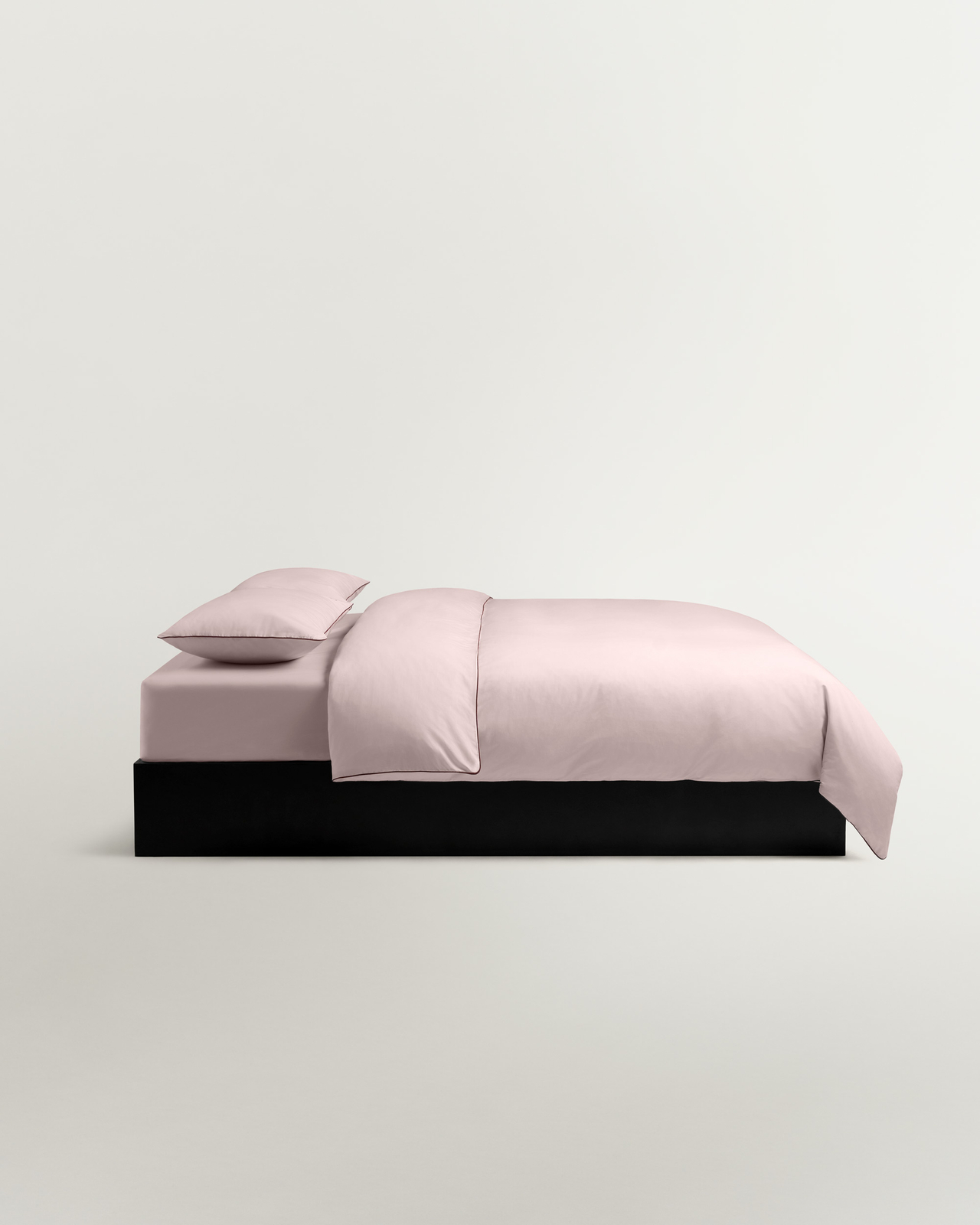 Nordic Knots, Cotton Bedding & Decor, Percale Sheet Set (5 pcs) – Pink/Wine
