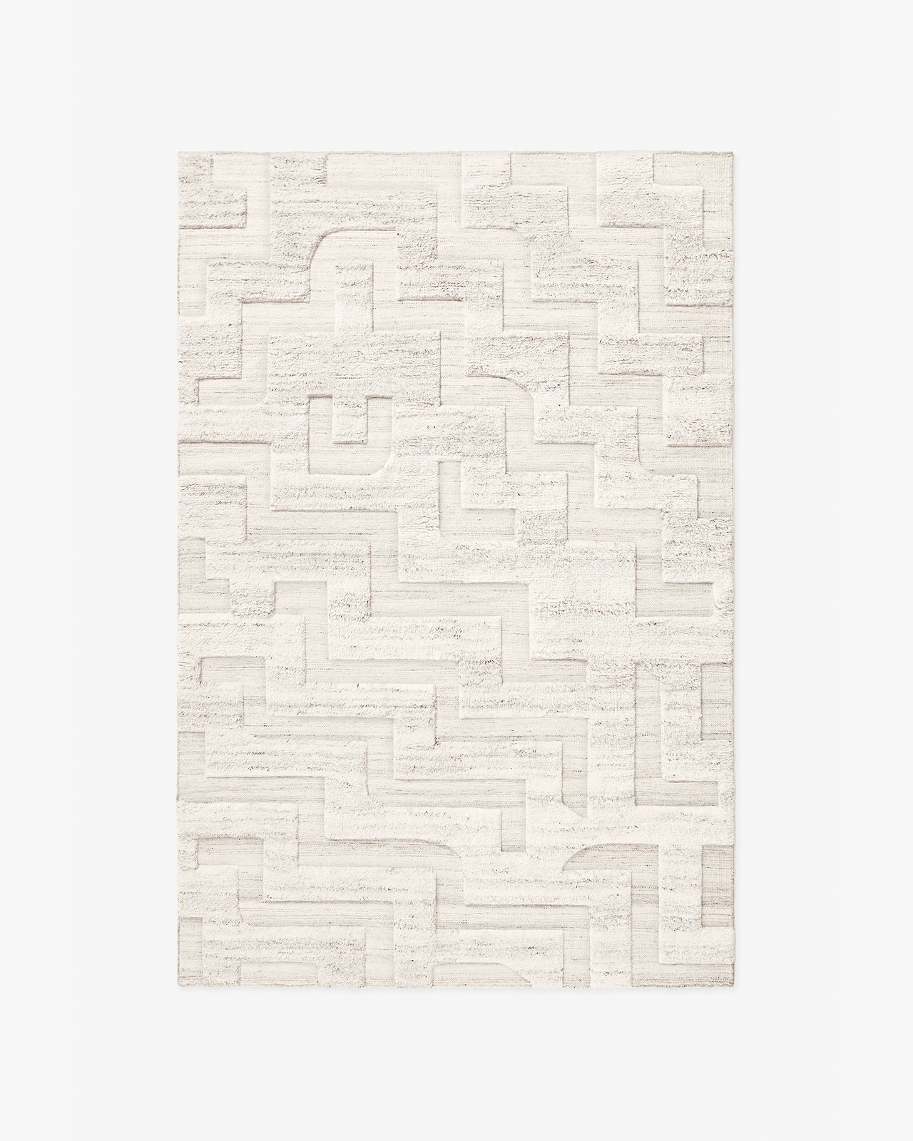 Nordic Knots, Wolle Teppichmuster, Boho Sample – Cream Mix