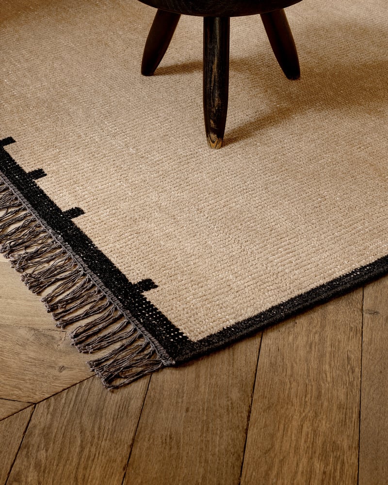 Elder 01 – Black | High–Craft Flatweave Rug | NORDIC KNOTS