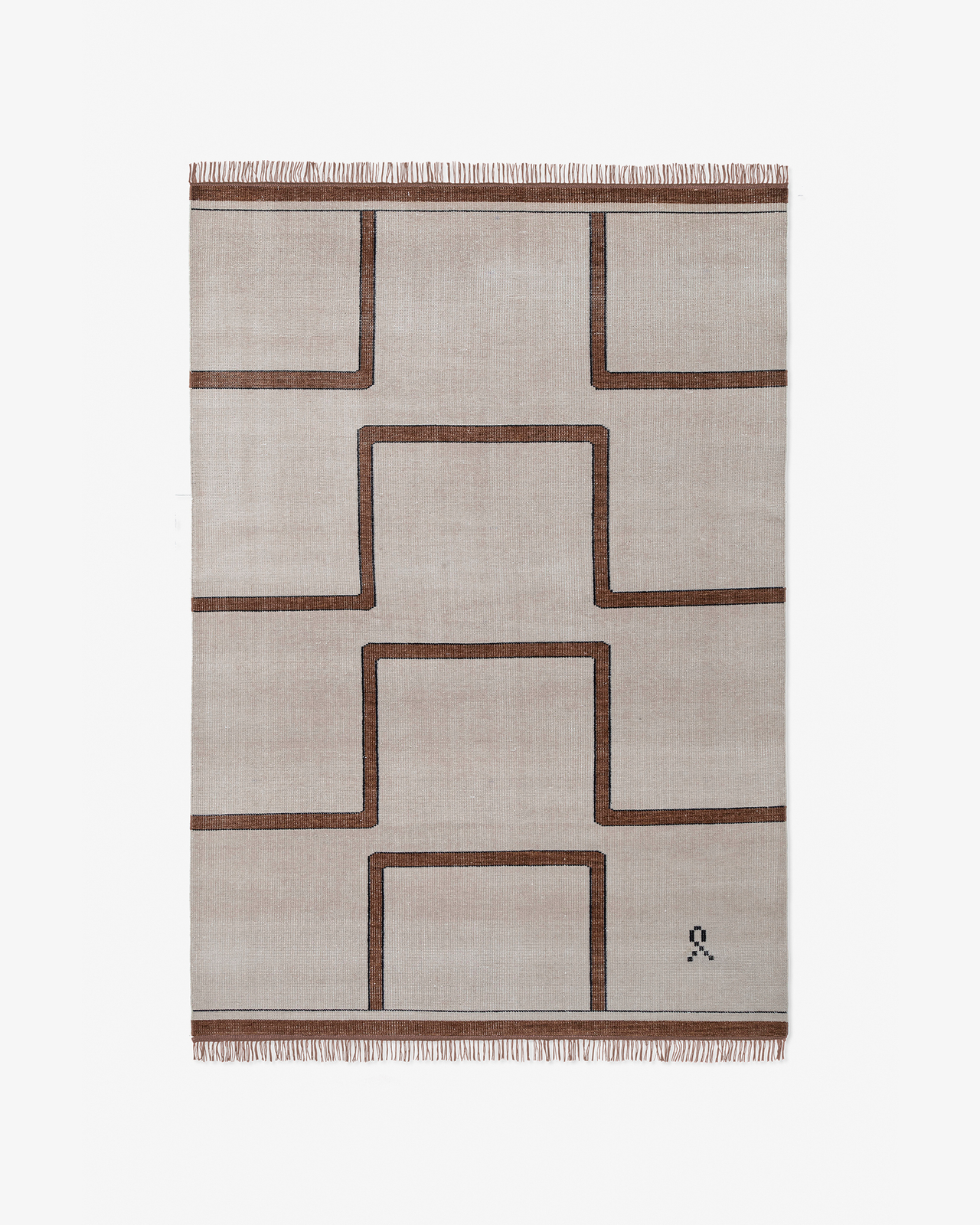 Nordic Knots, Wool Rugs, Elder 03 – Terracotta