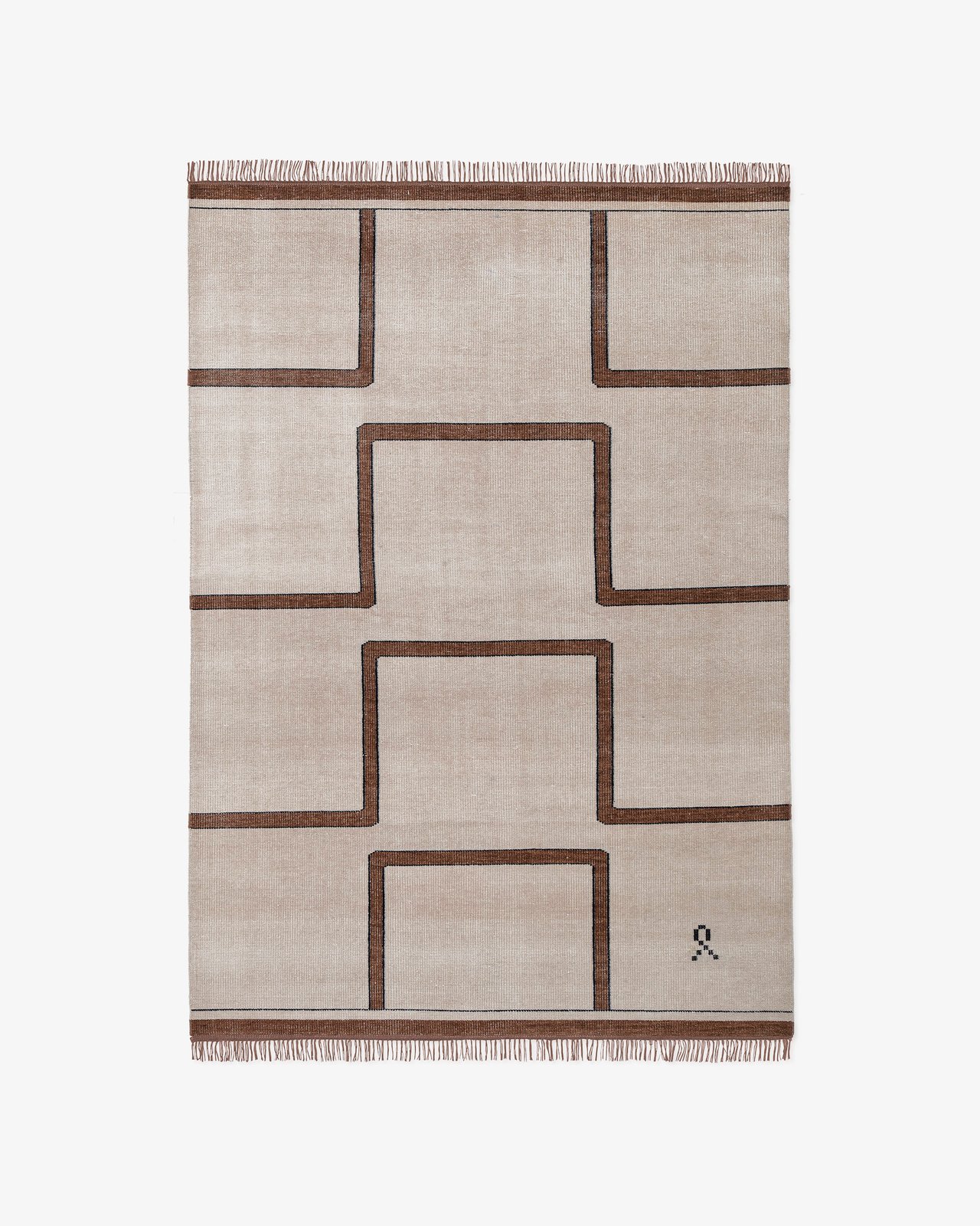 Nordic Knots, Wool Rugs, Elder 03 – Terracotta