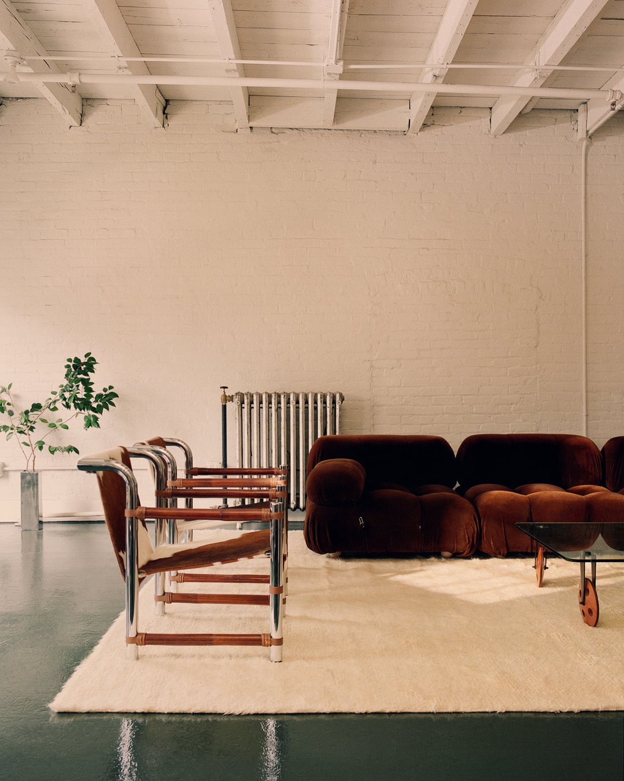 Fields – Dusty White | Shag Wool Rug | NORDIC KNOTS
