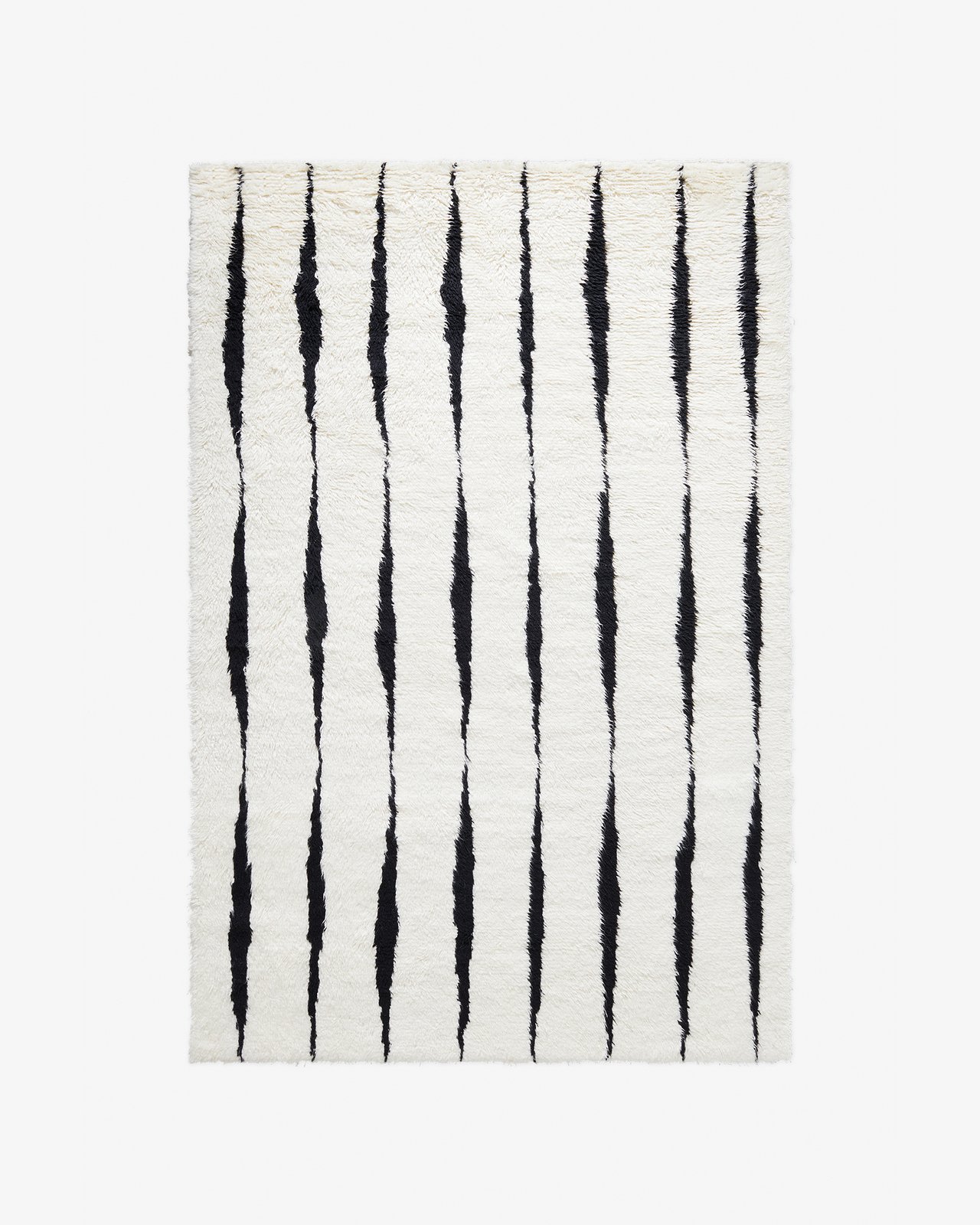Nordic Knots, Wool Rugs, Fjord – Cream/Black
