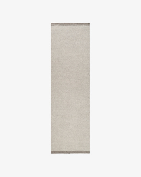 Zero Runner – Warm Gray | Natural Wool Rug | NORDIC KNOTS