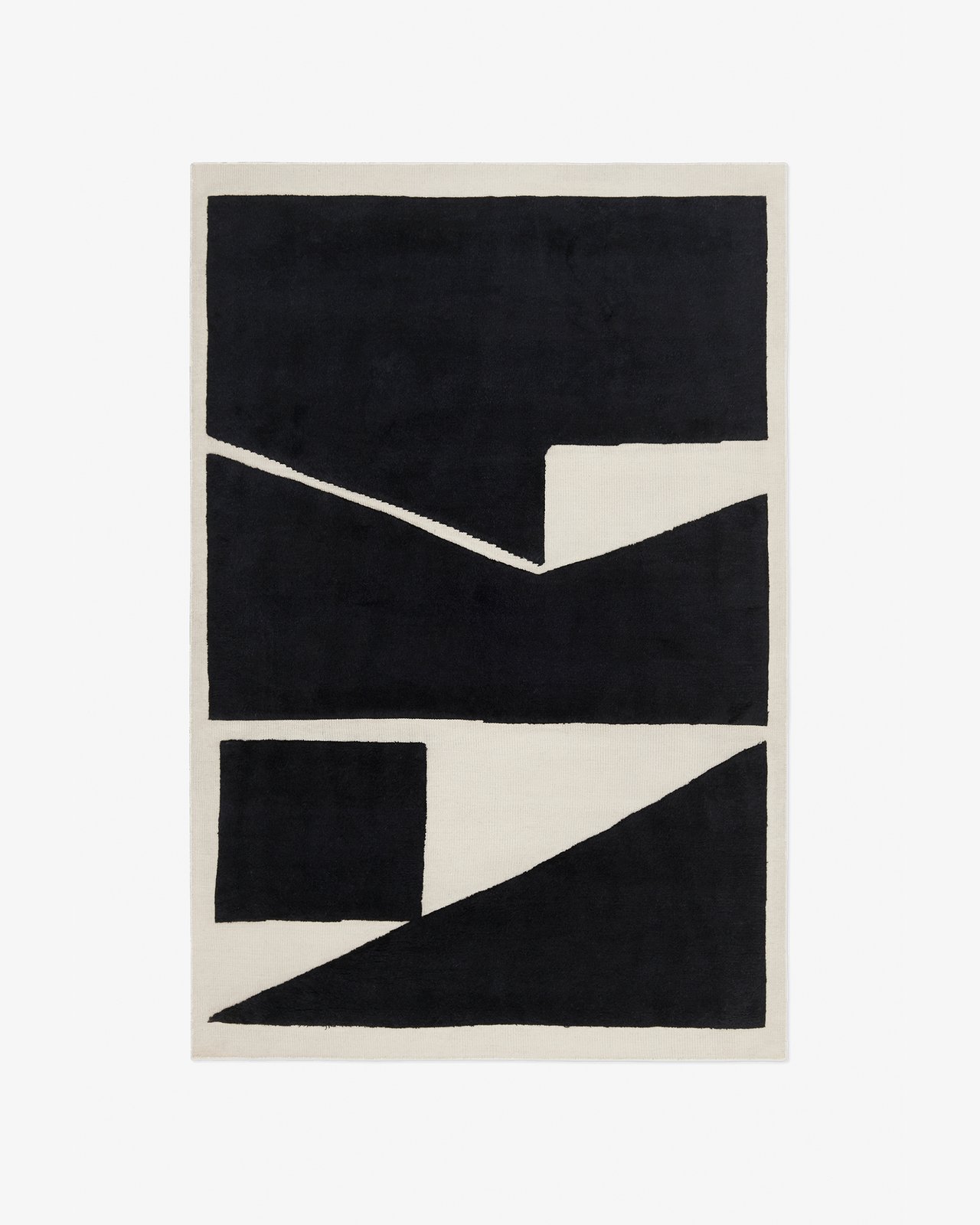 Nordic Knots, Wool Rugs, Untitled 1 – Dusty White/Black