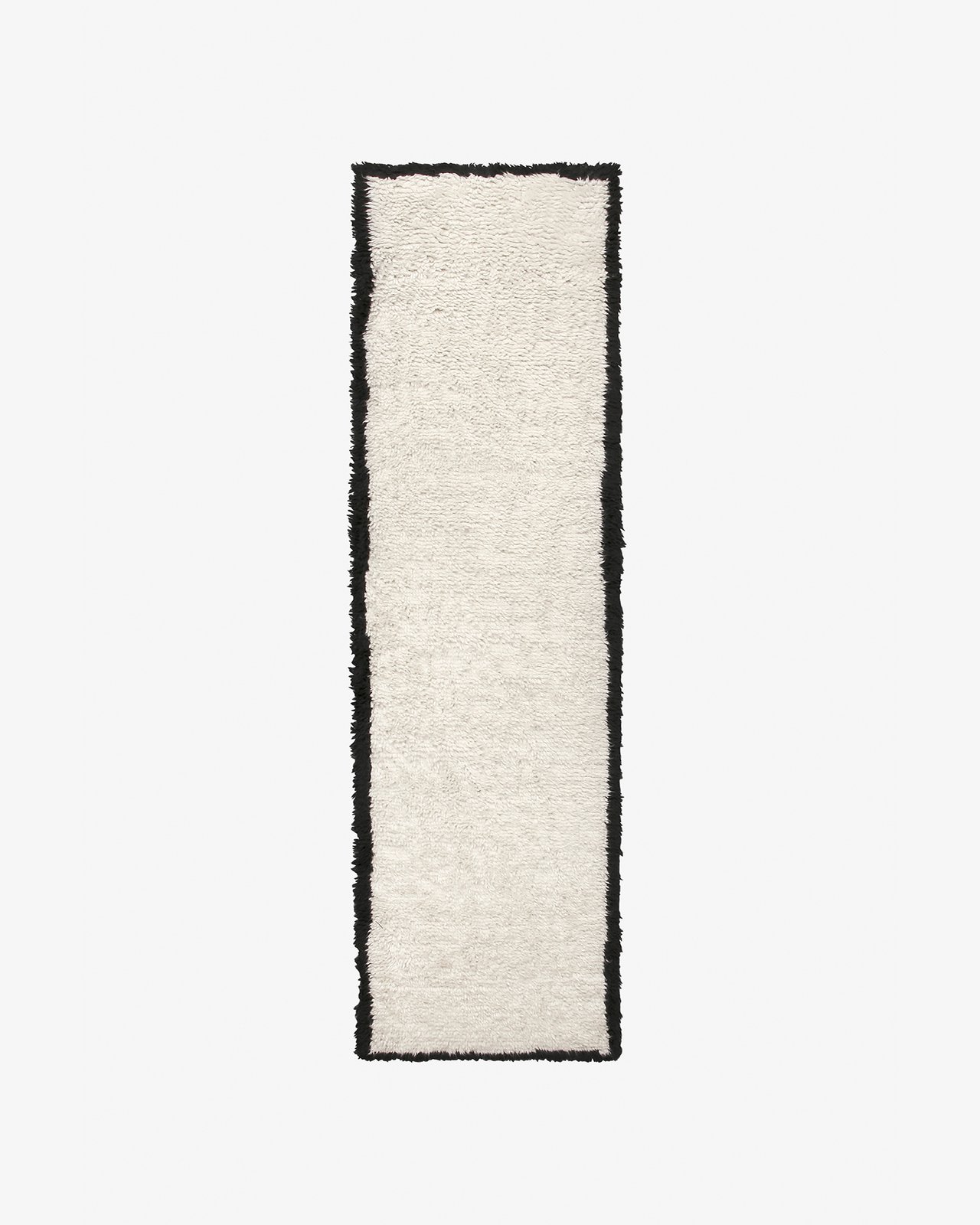 Nordic Knots, Laine Tapis, Shaggy Runner – Cream/Black