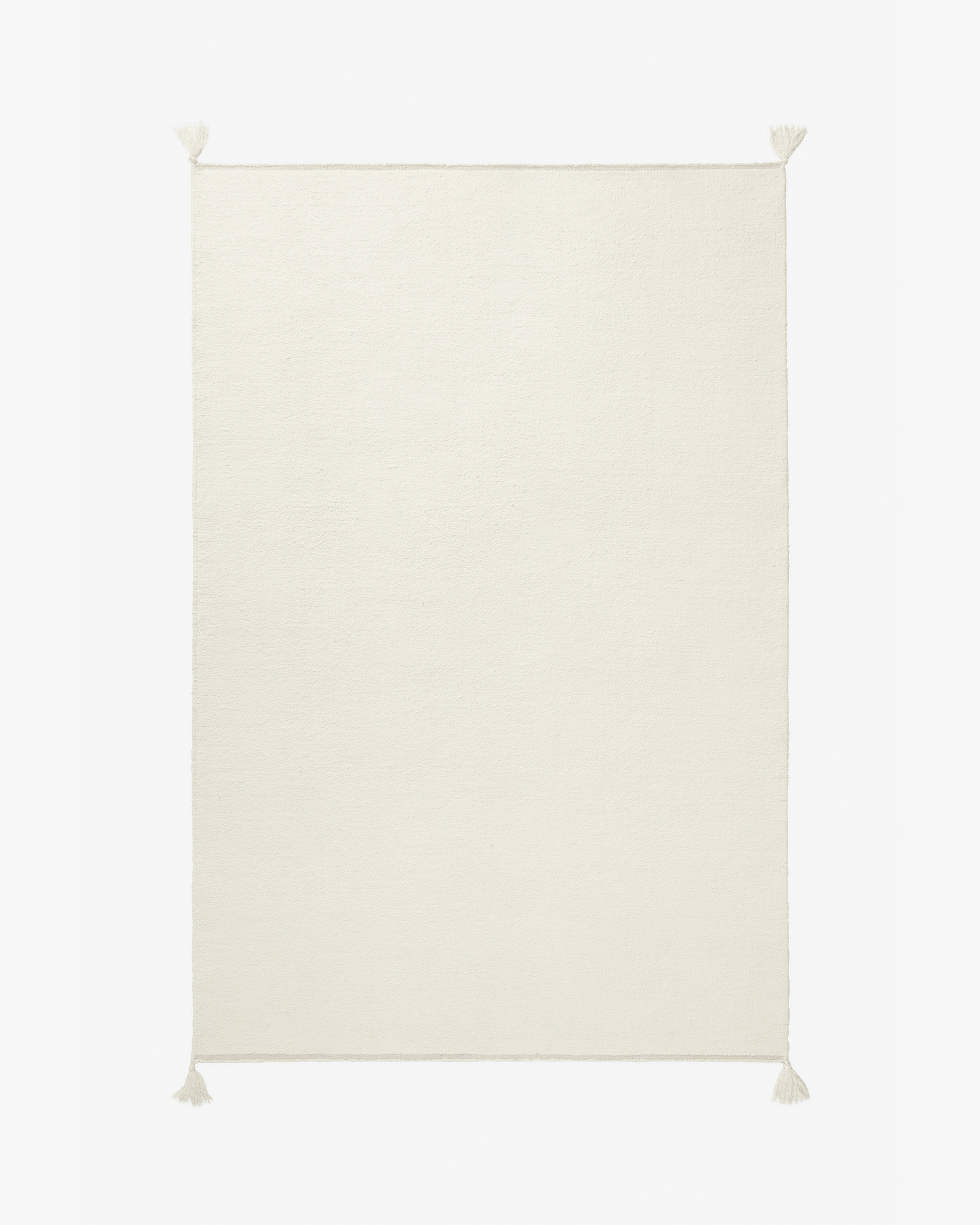 roughlow ラフロウ　slash knit(white) Merino – Natural White | High–Craft Merino Wool Rug | NORDIC