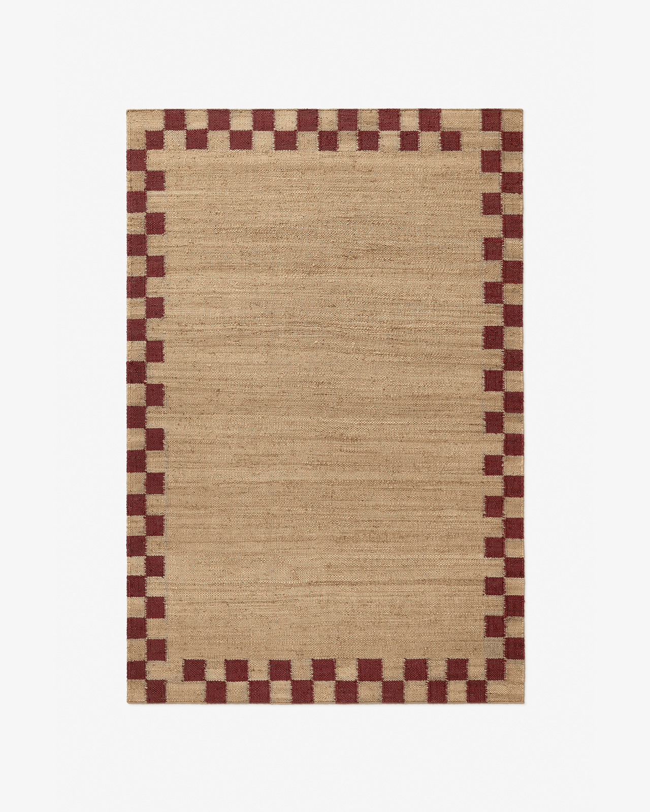 Nordic Knots, Jute Rugs, Jute Border – Red