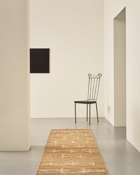 Nordic Knots Jute Cross Runner – Cream