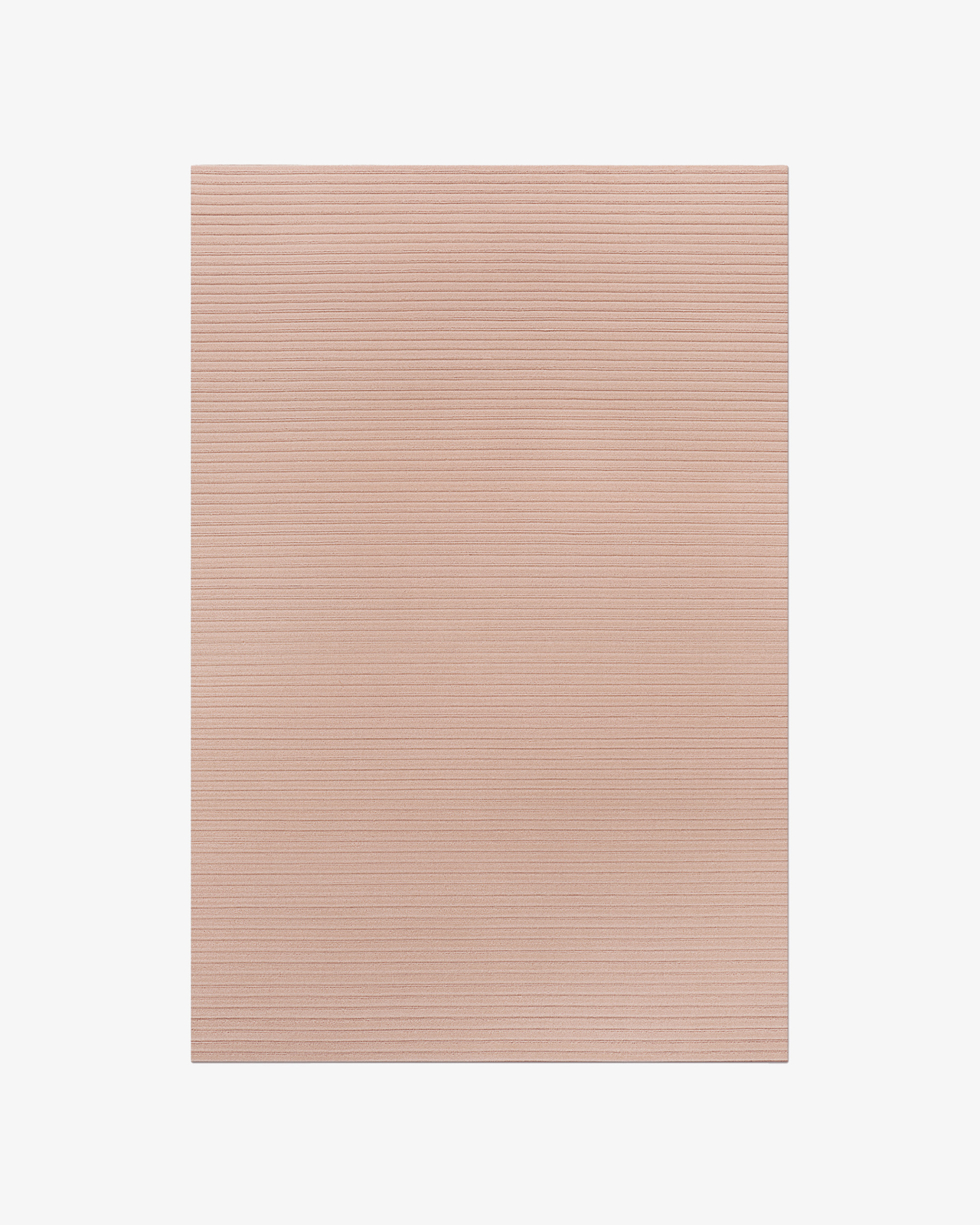 Le tapis Park 02 en Rose : un tapis rose doux à la texture linéaire subtile et aux boucles tissées denses.