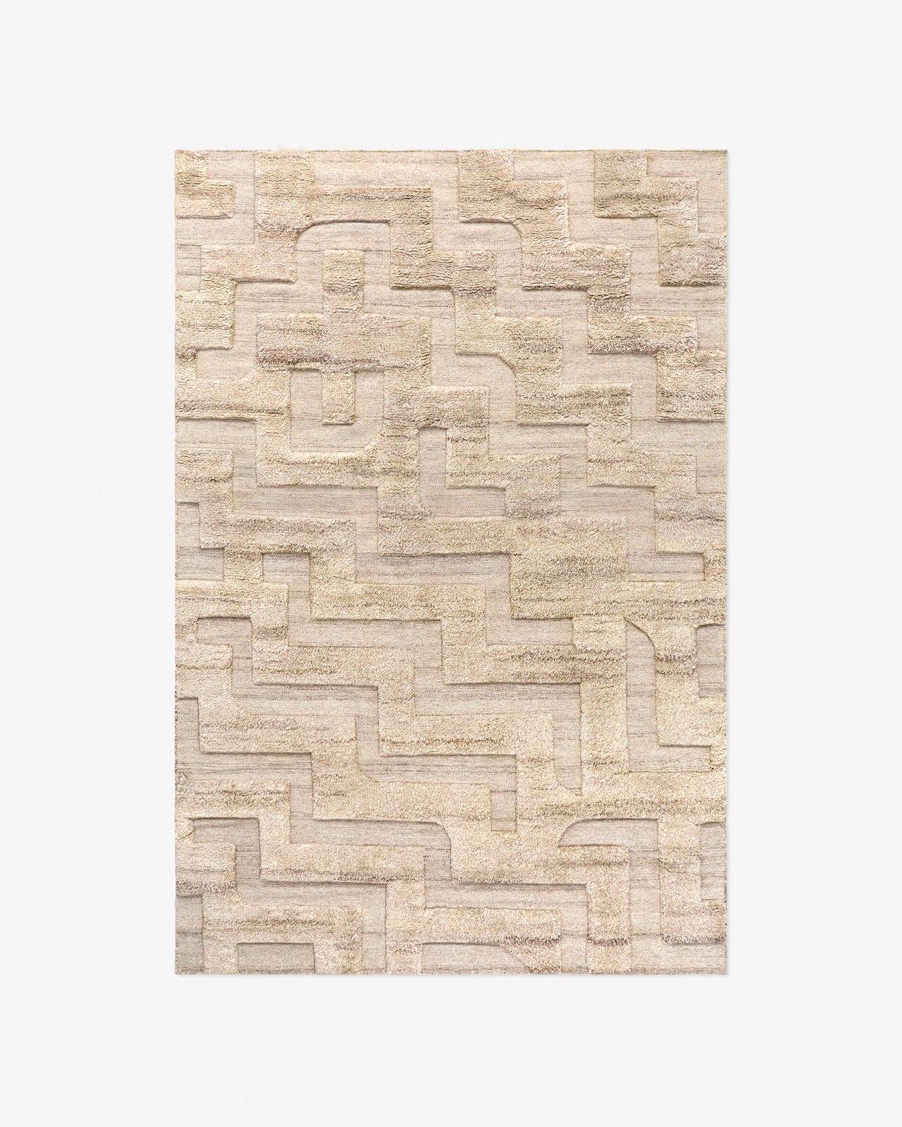 Nordic Knots, Wool Rugs, Boho – Sand Mix