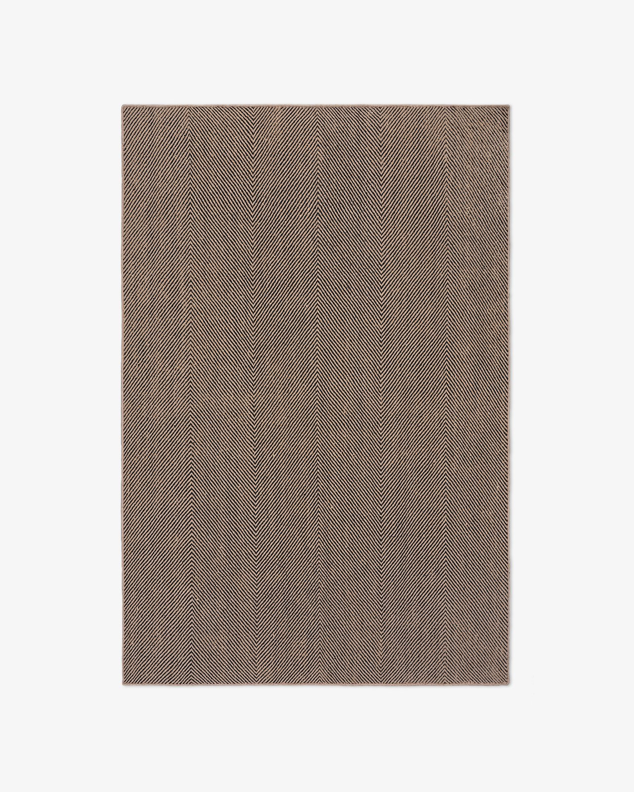 Nordic Knots, Jute Rugs, Jute Herringbone – Natural/Black