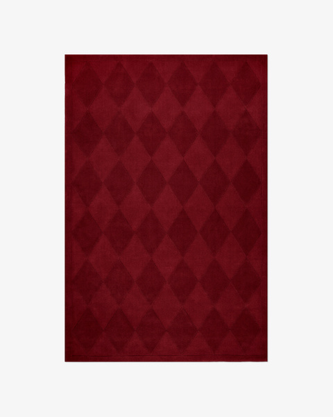 Diamond – Deep Red | Plush Textured Rug | NORDIC KNOTS
