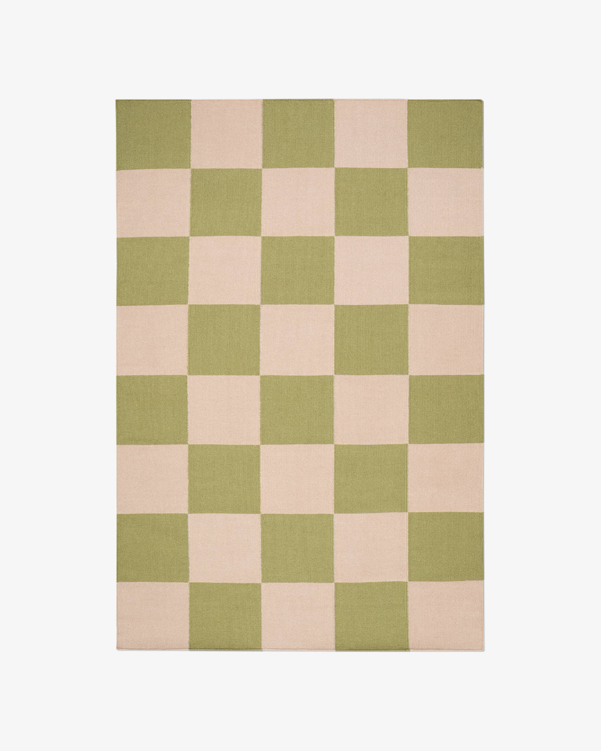Square – Green/Pink | Flatweave Checkered Rug | NORDIC KNOTS