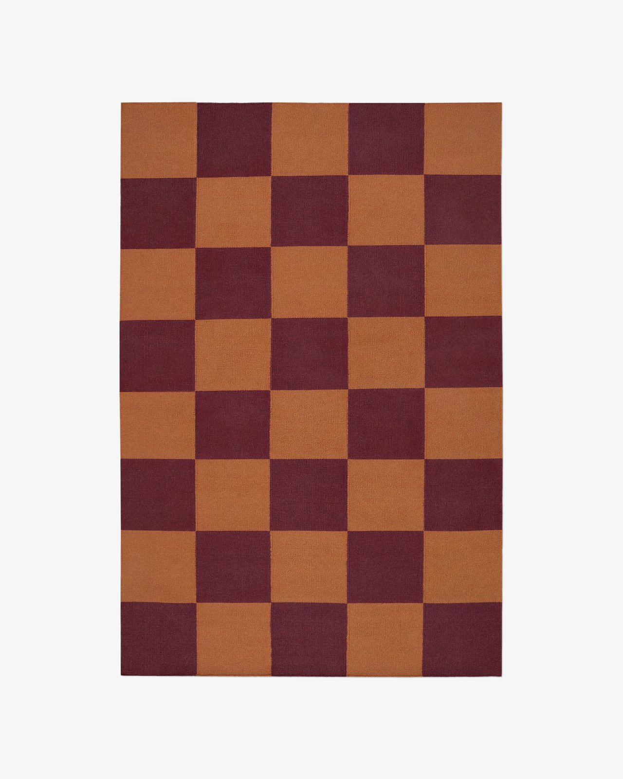 Nordic Knots, Wool Rugs, Square – Red/Orange