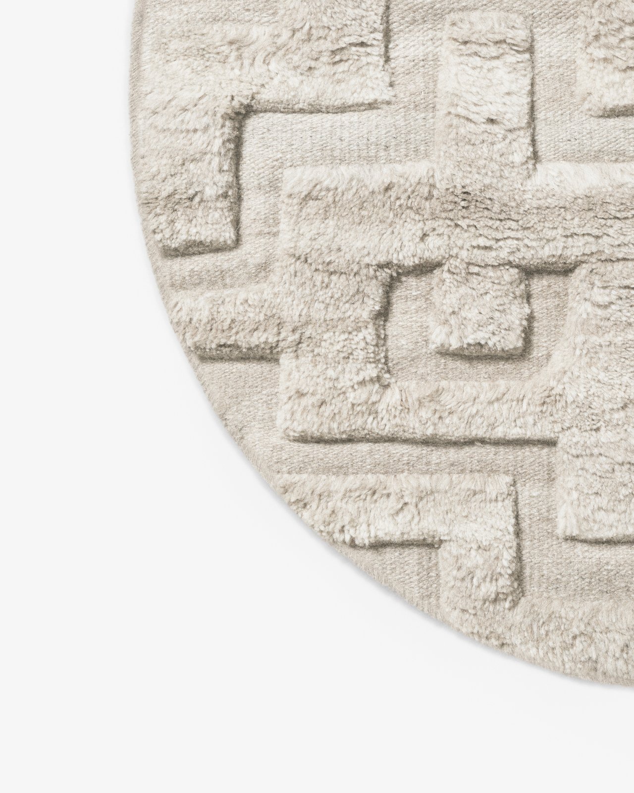 Nordic Knots, Wool Custom Size Rugs, Boho – Cream Mix