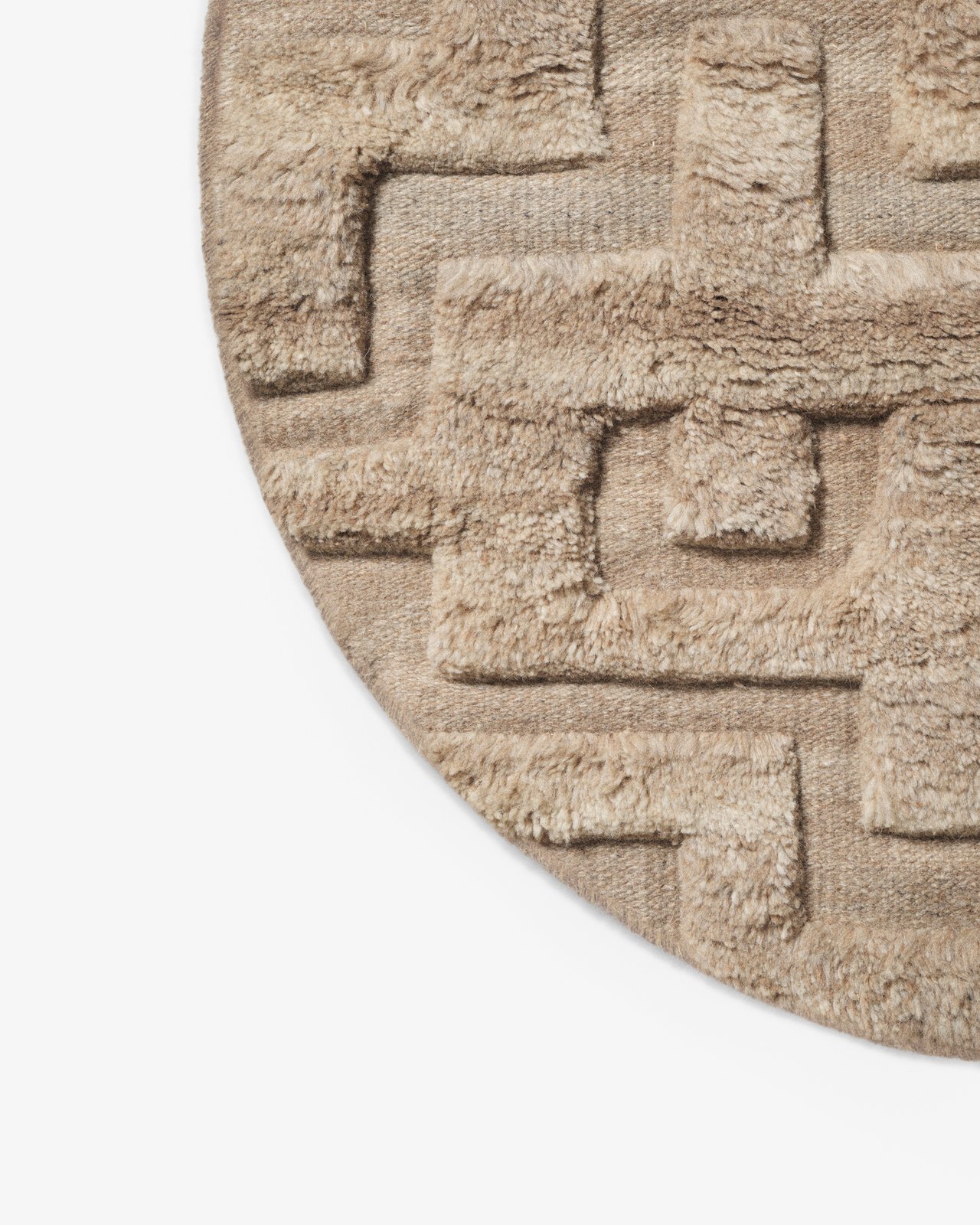 Nordic Knots, Wool Custom Size Rugs, Boho – Brown Mix