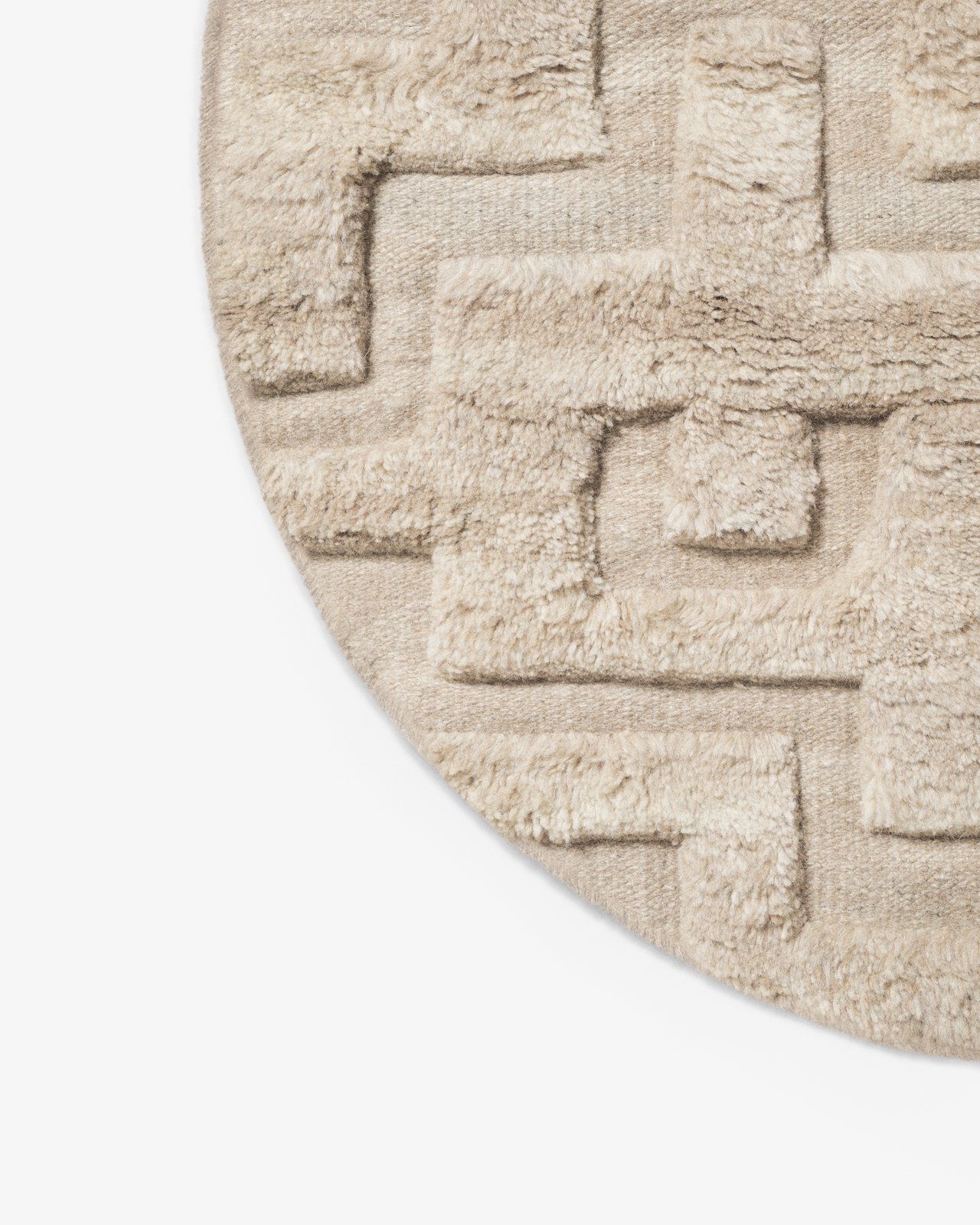 Nordic Knots, Wool Custom Size Rugs, Boho – Sand Mix