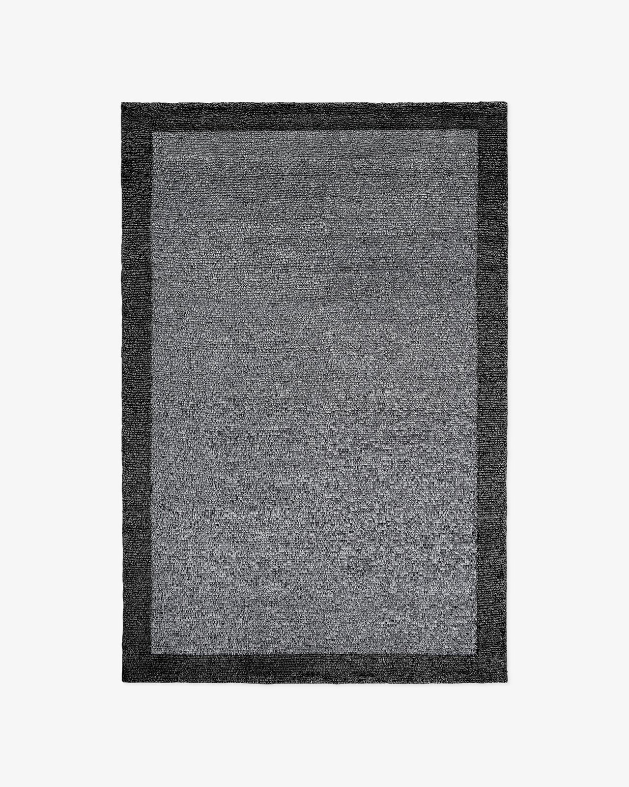 Nordic Knots, Wool Rugs, Ryya 02 – Black/White