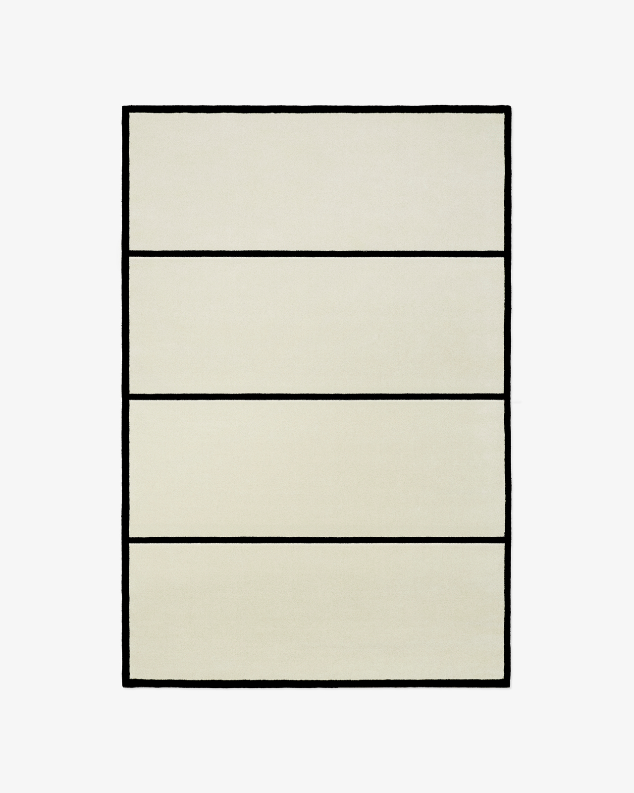 Nordic Knots, Ull Mattor, Norr Mälarstrand 01 – Dusty White/Black