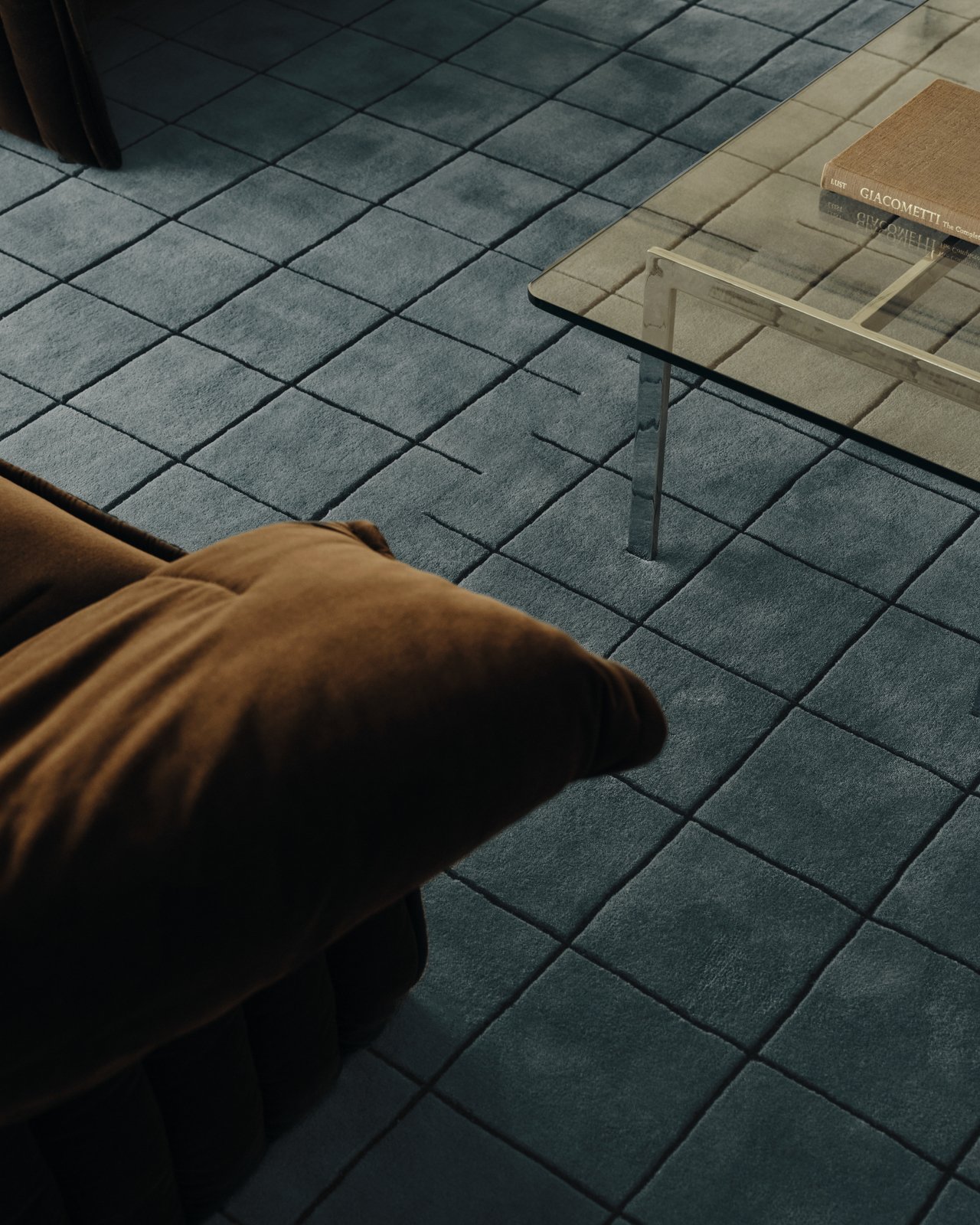 Grid – Faded Blue/Black | Modern Area Rug | NORDIC KNOTS