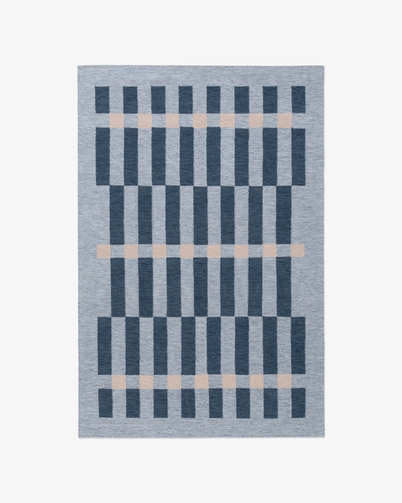 Nordic Knots, Wool Rugs, Tradition 01 – Blue