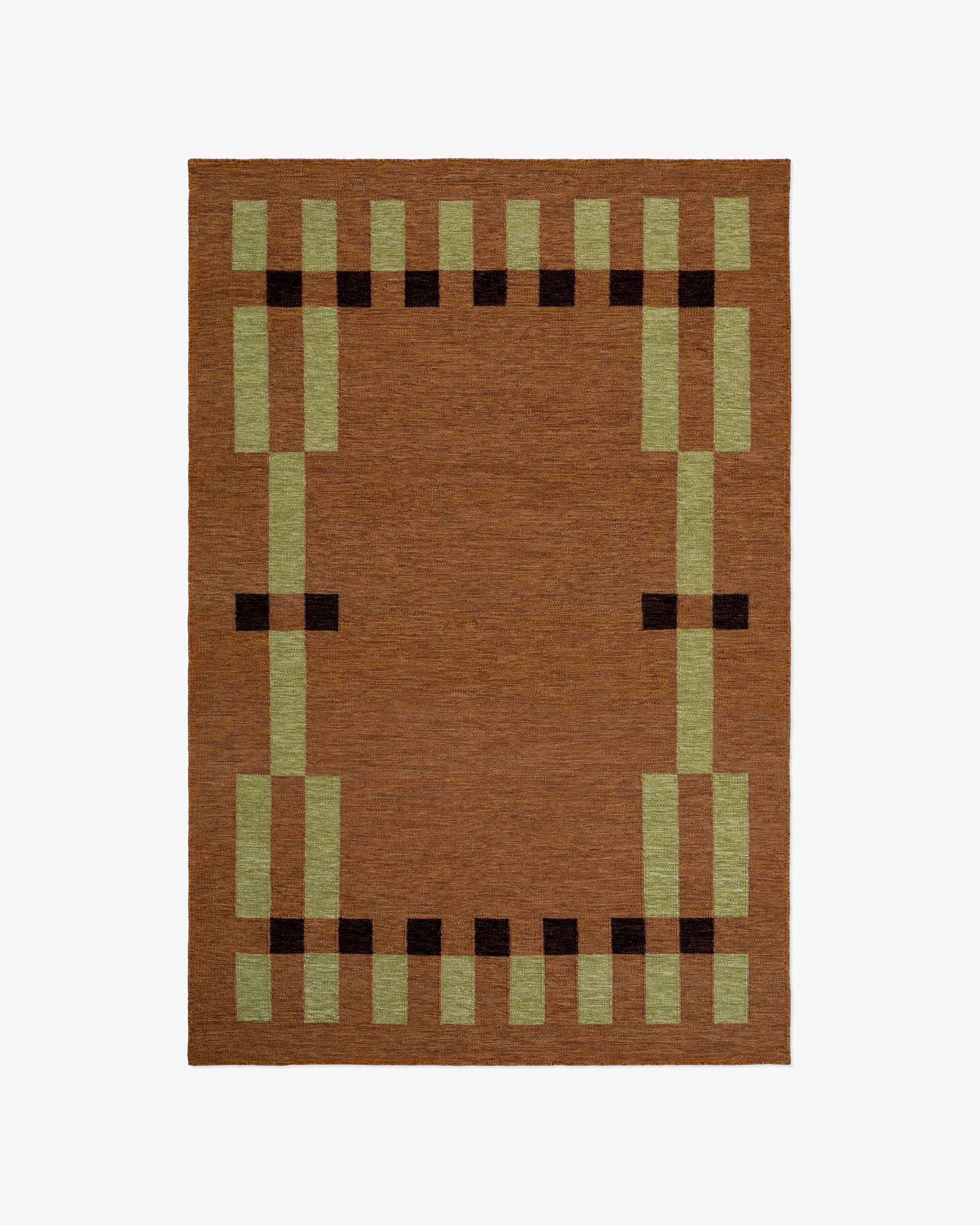 Tradition 02 – Brown | Patterned Flatweave Rug | NORDIC KNOTS