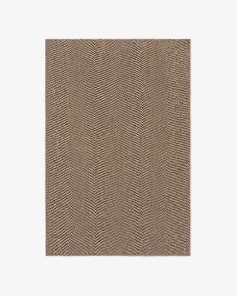 Jute Herringbone Nordic Knots Rug – Natural/Brown