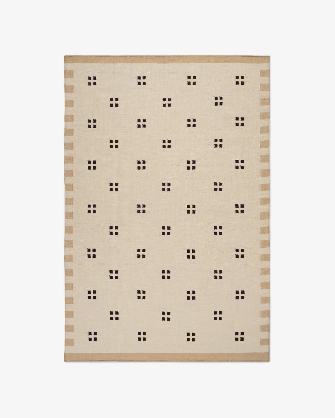 Nordic Knots, Wool Rugs, Pierce – Beige/Orange