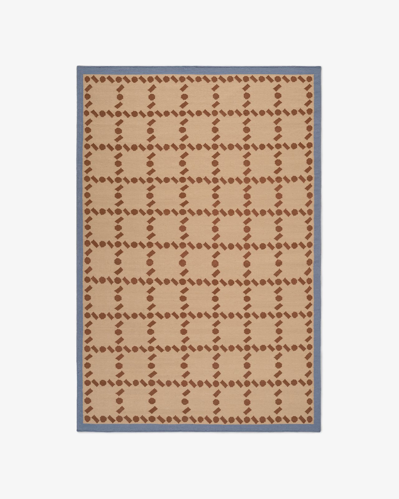 Nordic Knots, Wolle Teppiche, Pointe – Red/Blue