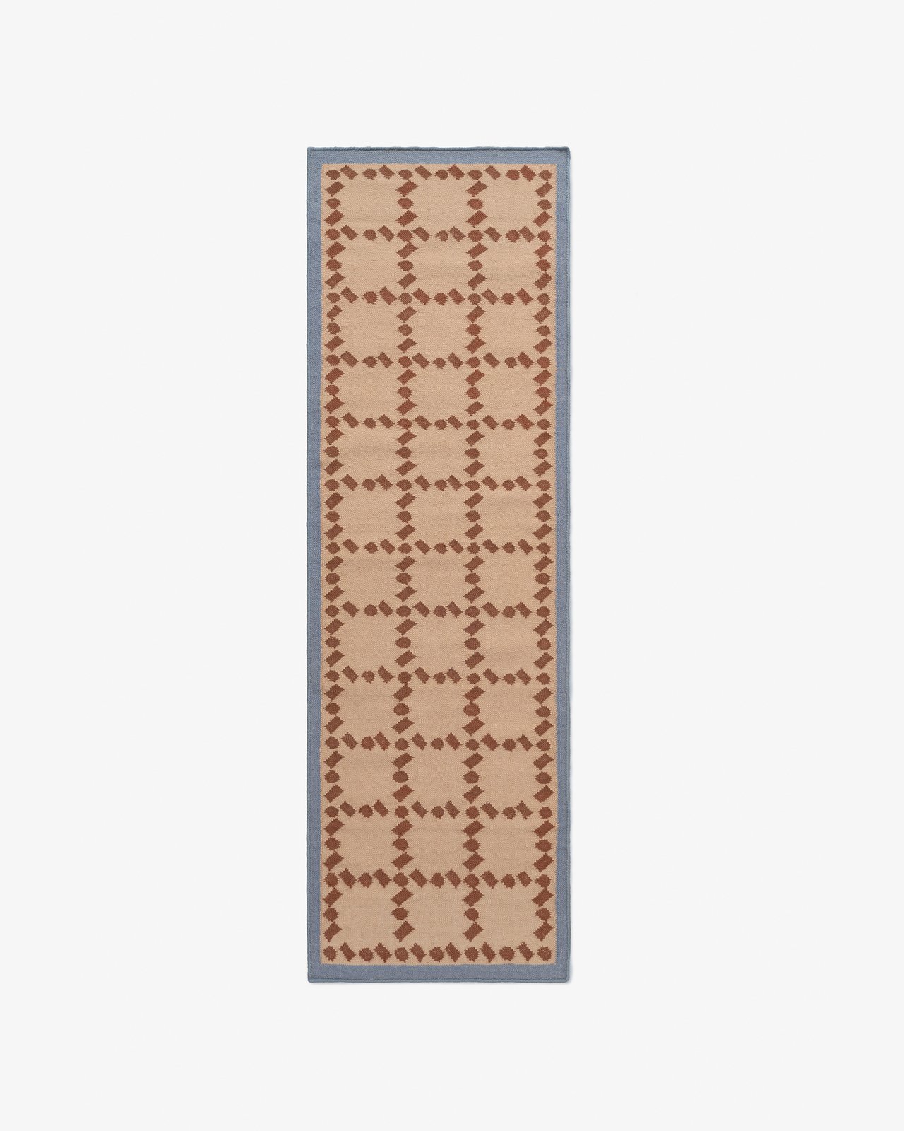 Nordic Knots, Wool Rugs, Pointe Runner – Red/Blue